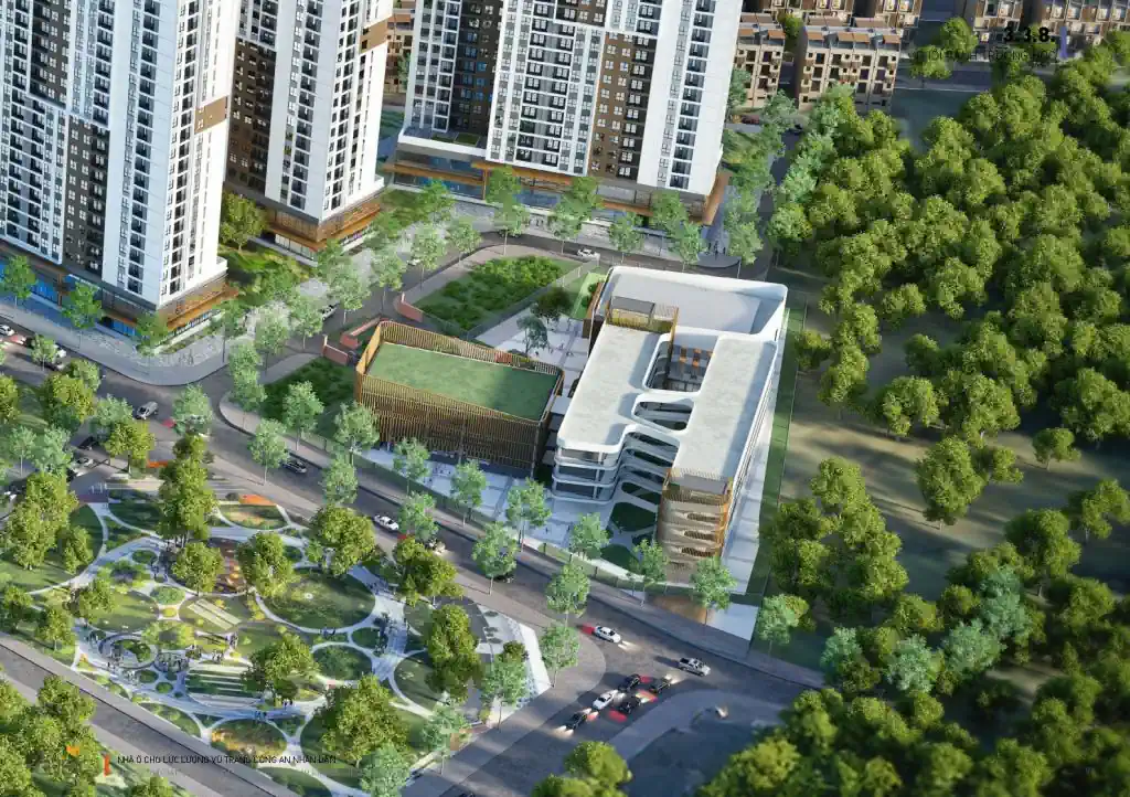 Tiện ích Metro Tower An Khánh gồm khối đế thương mại bãi đỗ xe và tiện ích ngoại khu