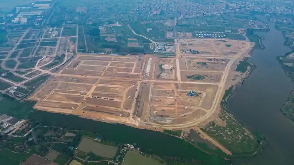Flycam tiến độ ngày 07/05/2026 dự án Pearl Rivera Hà Nội - Dự án Làng hoa Tiền Phong Mê Linh