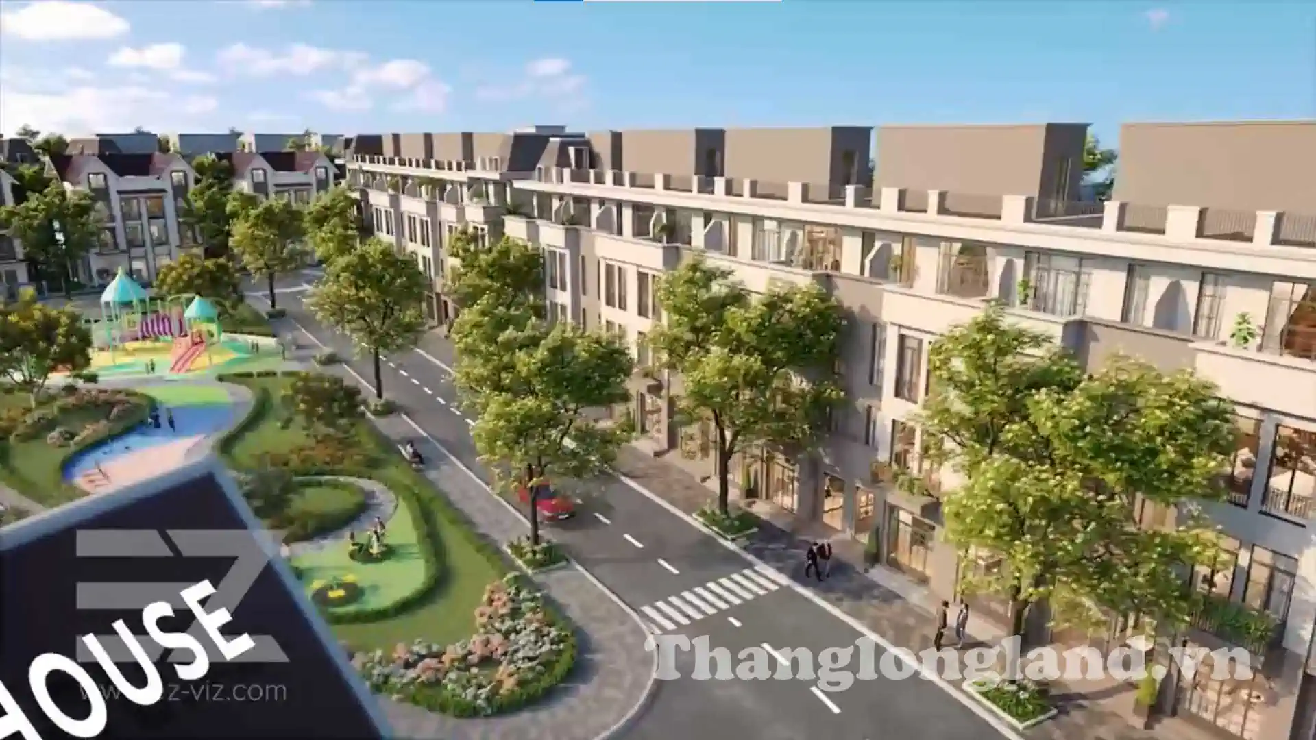 Mặt bằng Pearl Rivera Hà Nội với các dãy liền kề biệt thự và shophouse