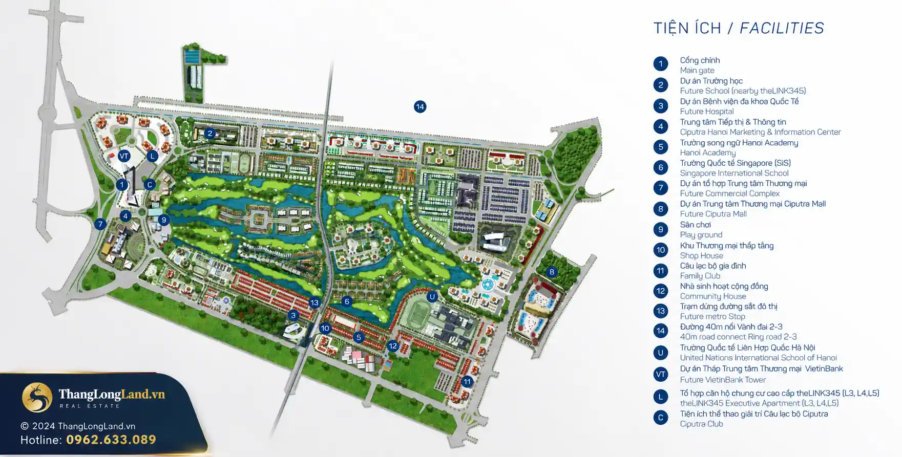 Tiện ích khu vực của Maison Privée Ciputra – Dự án căn hộ hạng sang của CapitaLand tại Tây Hồ