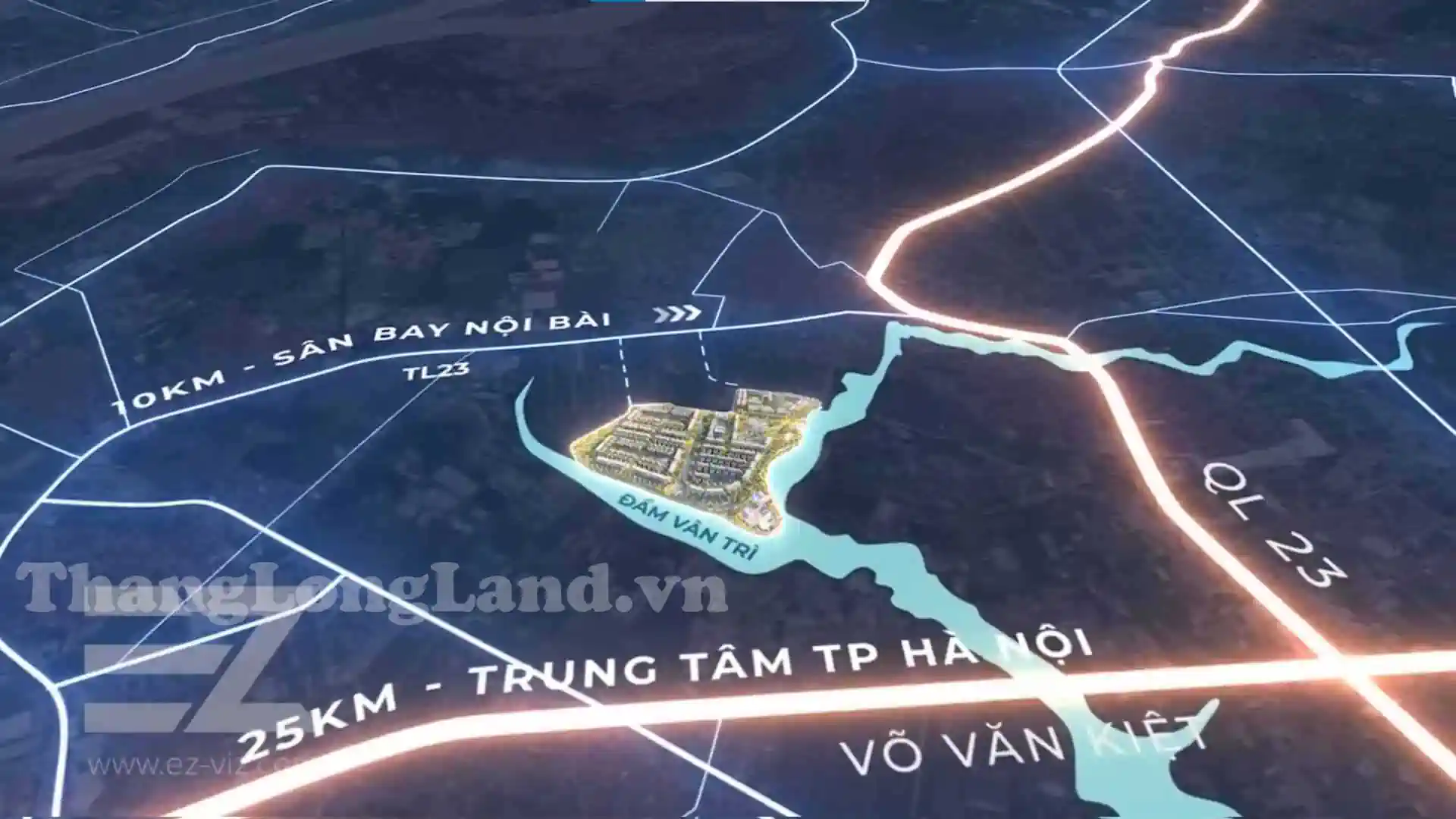 Vị trí Pearl Rivera Hà Nội tại KĐT Làng Hoa Tiền Phong Mê Linh
